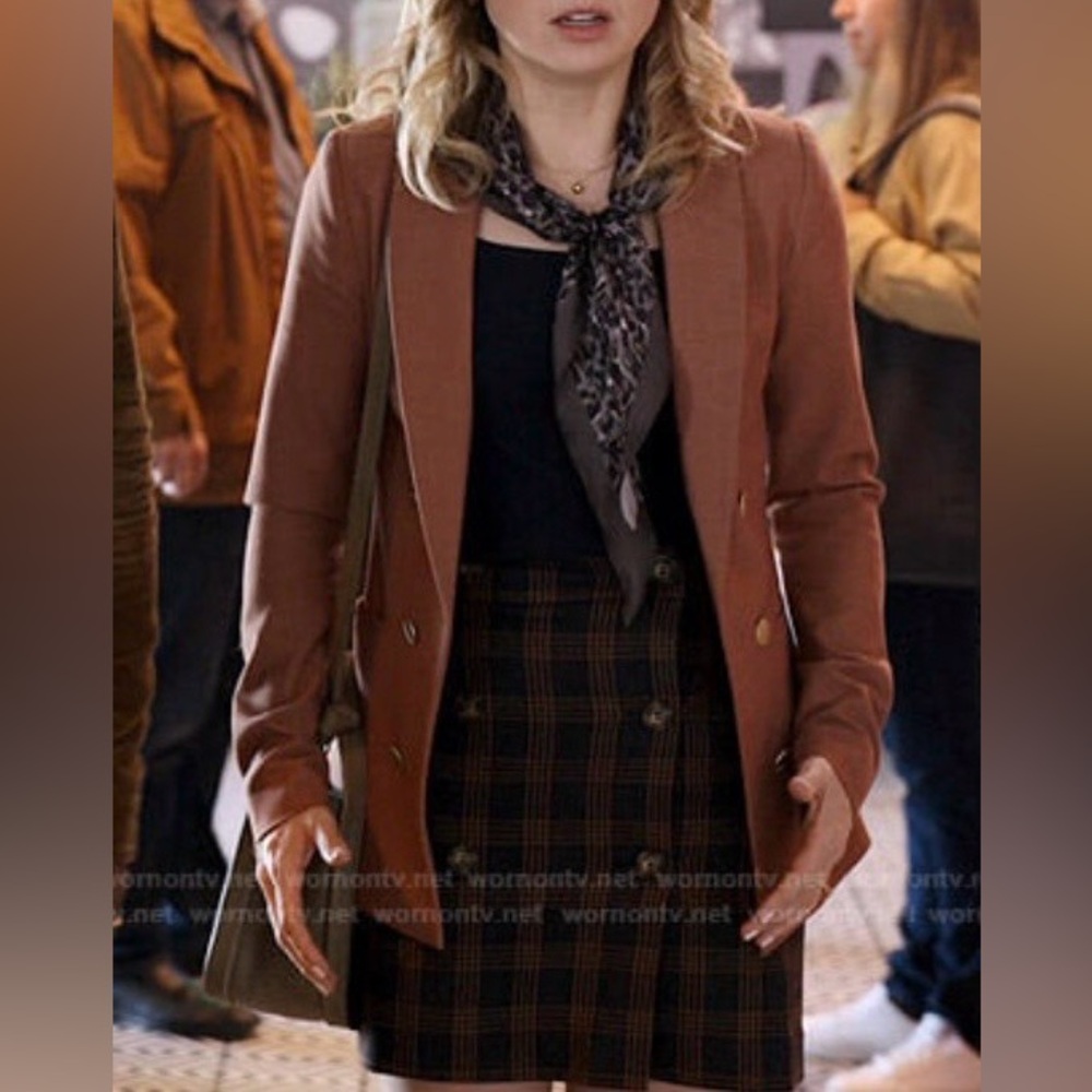 Madewell Plaid Double-Breasted Mini Skirt